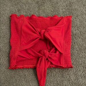 Hollister Red Smocked Tube Top